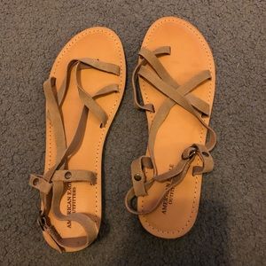 American Eagle taupe sandals